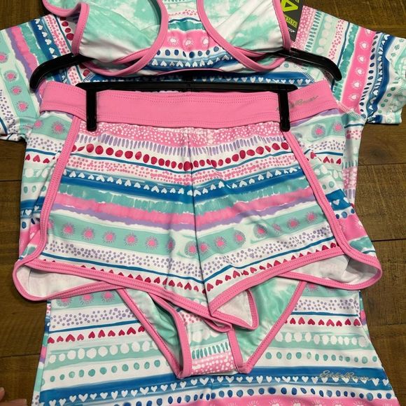Eddie Bauer Girl's 4-Piece Swim Set - Picture 4 of 6